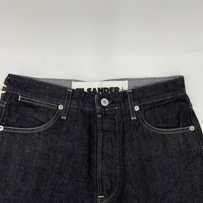 JIL SANDER+ JPPR663102 Indigo Cotton Button Fly Twist Denim Pants Bottoms