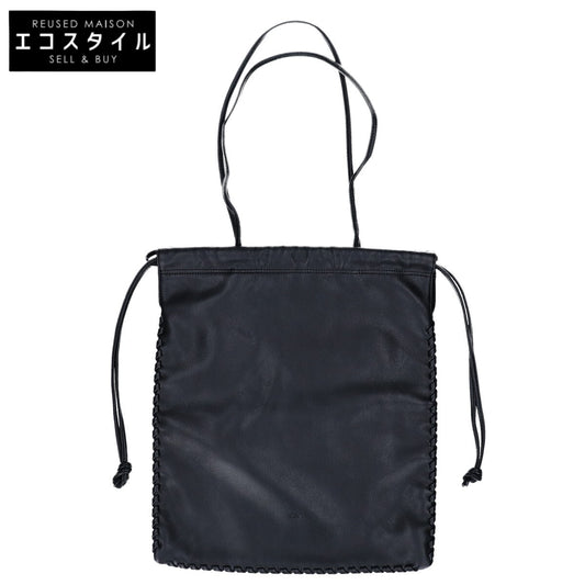WELLS Wells Leather Drawstring Pouch Shoulder Tote Bag Ladies