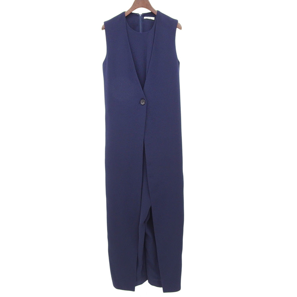 CLANE クラネ ポリエステル ノースリーブレイヤード オールインワン レディース ネイビー 1 12112-2261 オーバーオール オールインワン 1