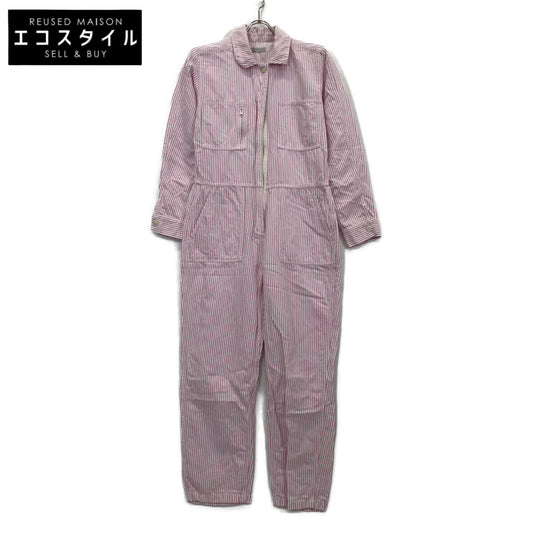 3711500033 Pink Striped Jumpsuit All-in-One Overalls All-in-One S Women's