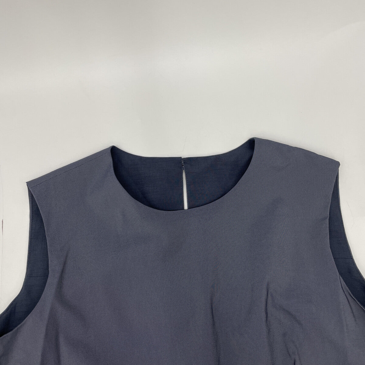 ANAYI Anayi 2025 Model Navy Stretch Nylon Front Twist Dress Dress