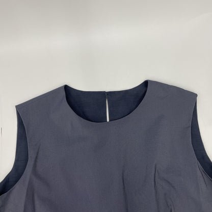 ANAYI Anayi 2025 Model Navy Stretch Nylon Front Twist Dress Dress