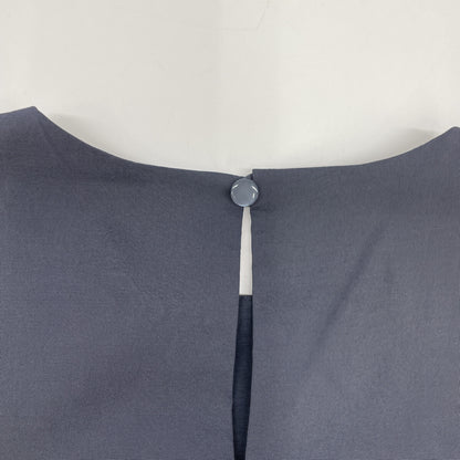 ANAYI Anayi 2025 Model Navy Stretch Nylon Front Twist Dress Dress