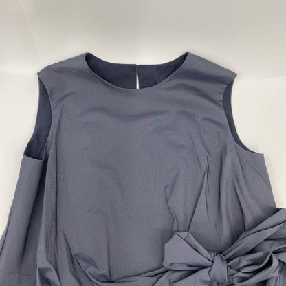 ANAYI Anayi 2025 Model Navy Stretch Nylon Front Twist Dress Dress