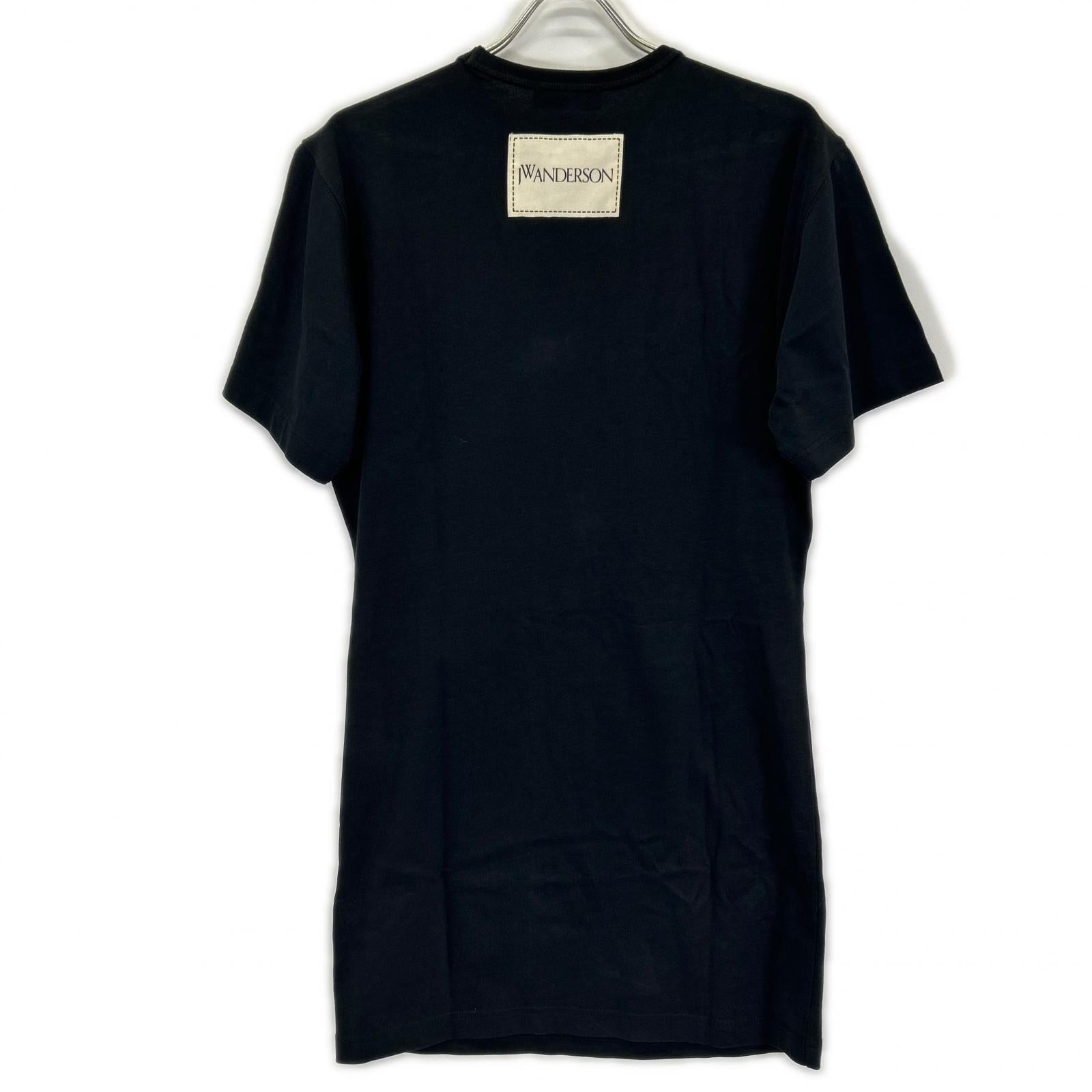 J.W.Anderson ジェイ ダブリュー アンダーソン JD0026PG0975999 ブラック コットン カットアウト Hinge Midi T-shirt Dress ワンピース