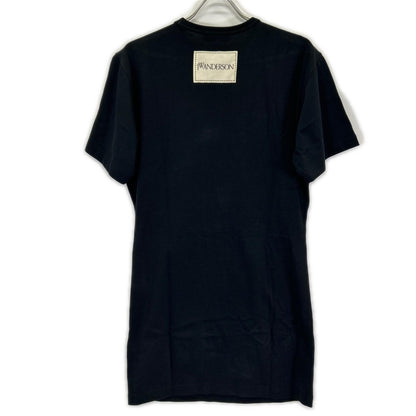 J.W.Anderson ジェイ ダブリュー アンダーソン JD0026PG0975999 ブラック コットン カットアウト Hinge Midi T-shirt Dress ワンピース