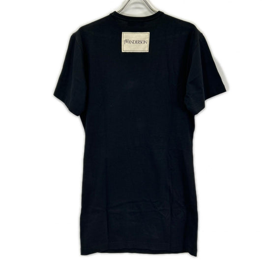 J.W.Anderson ジェイ ダブリュー アンダーソン JD0026PG0975999 ブラック コットン カットアウト Hinge Midi T-shirt Dress ワンピース