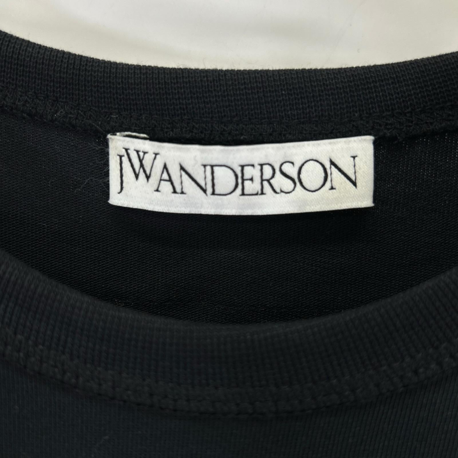 J.W.Anderson ジェイ ダブリュー アンダーソン JD0026PG0975999 ブラック コットン カットアウト Hinge Midi T-shirt Dress ワンピース