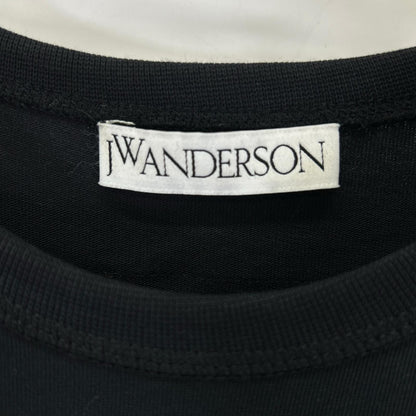 J.W.Anderson ジェイ ダブリュー アンダーソン JD0026PG0975999 ブラック コットン カットアウト Hinge Midi T-shirt Dress ワンピース