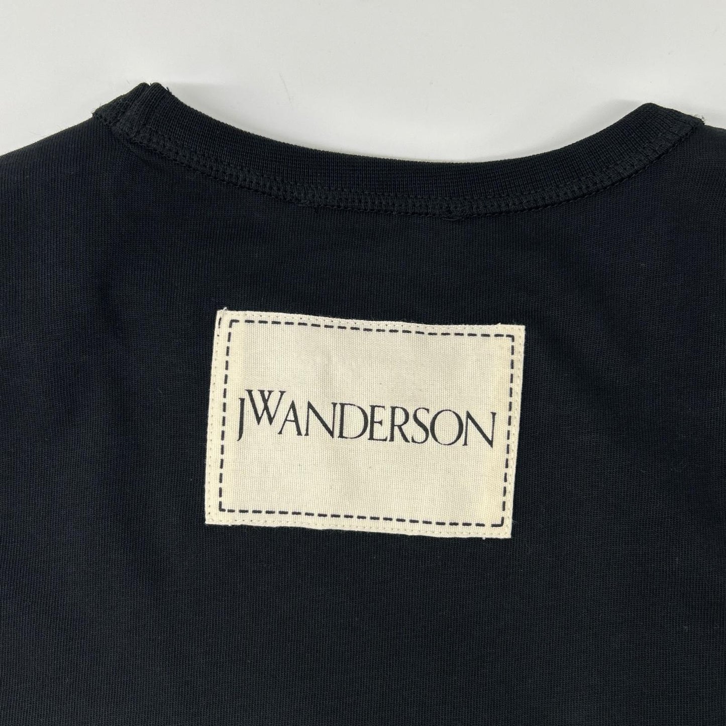 J.W.Anderson ジェイ ダブリュー アンダーソン JD0026PG0975999 ブラック コットン カットアウト Hinge Midi T-shirt Dress ワンピース