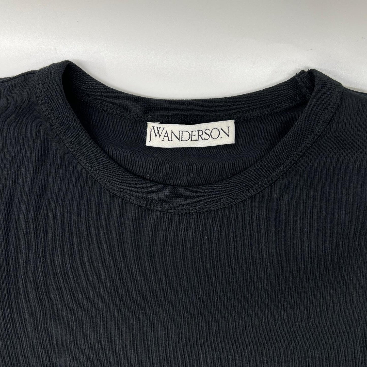 J.W.Anderson ジェイ ダブリュー アンダーソン JD0026PG0975999 ブラック コットン カットアウト Hinge Midi T-shirt Dress ワンピース