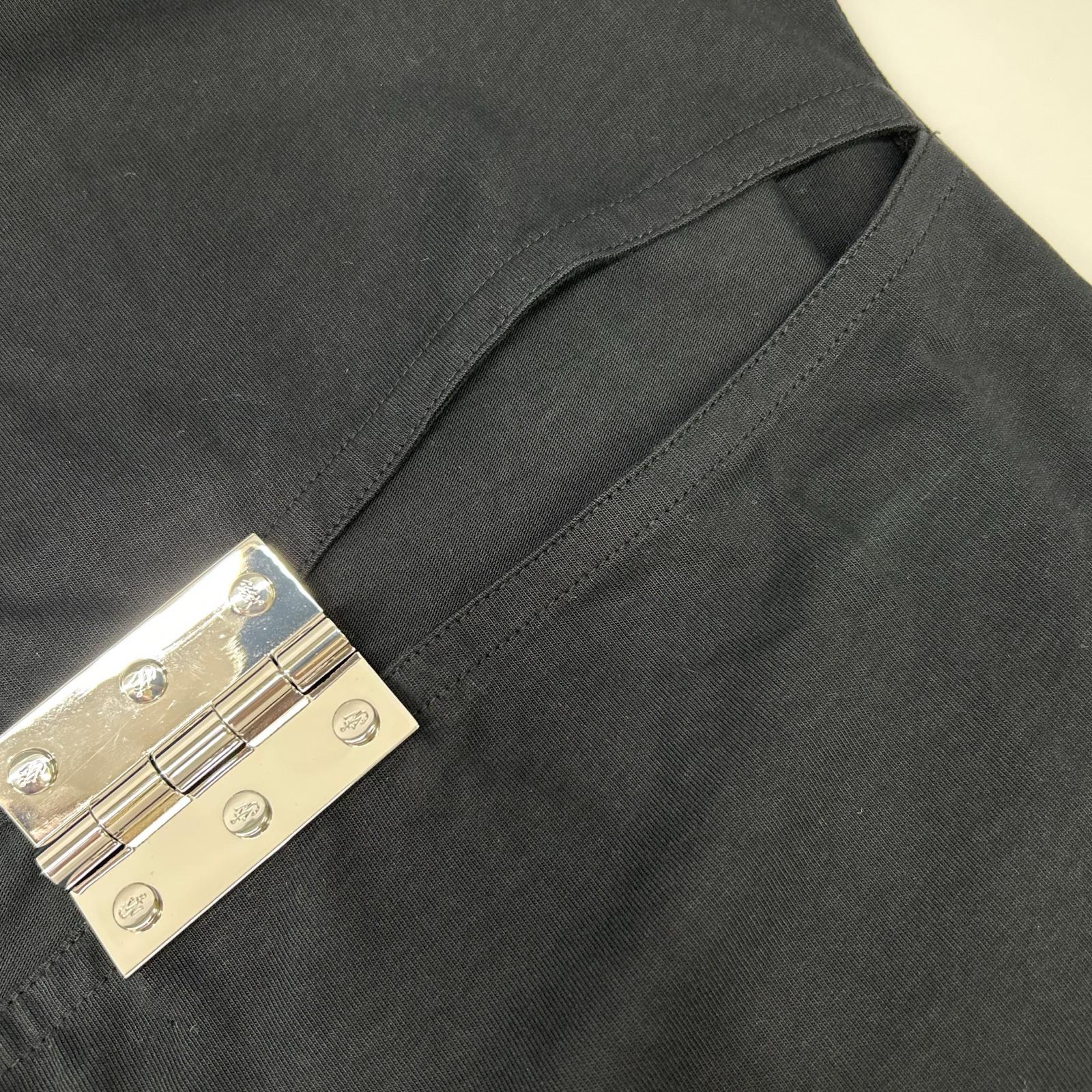 J.W.Anderson ジェイ ダブリュー アンダーソン JD0026PG0975999 ブラック コットン カットアウト Hinge Midi T-shirt Dress ワンピース