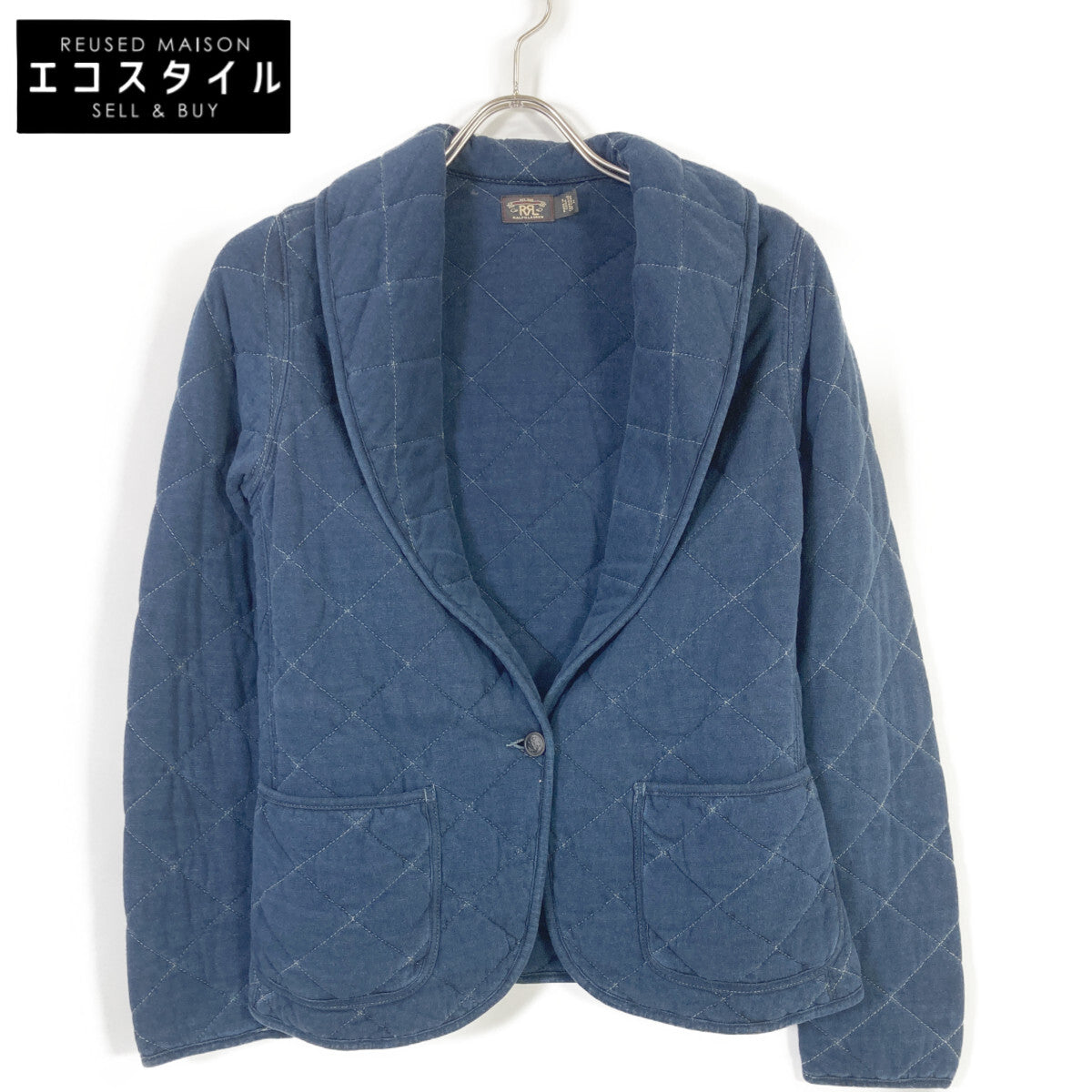 Indigo Shawl Collar Quilted Jacket - Jacket 2 Men's