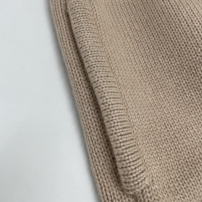 FOXEY Beige 100% Cashmere Hooded Long Cardigan Top