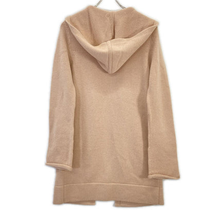 FOXEY Beige 100% Cashmere Hooded Long Cardigan Top
