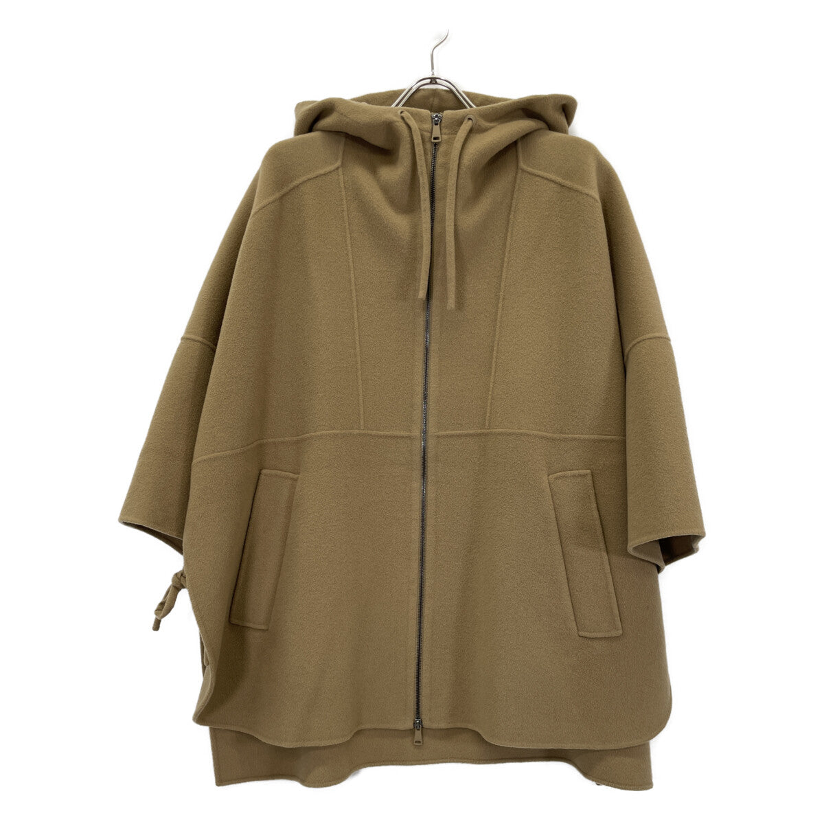 【Cucito A Mano】23AW 驼色 羊毛 GALA 连帽斗篷外套 大衣 36 女式