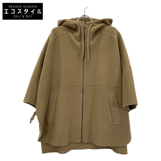 【Cucito A Mano】23AW Camel Wool Gala Hooded Cape Coat 36 Ladies