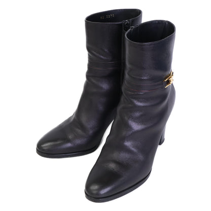 CELINE Celine Triomphe hardware Claude ankle boots/chunky-heel short boots shoes