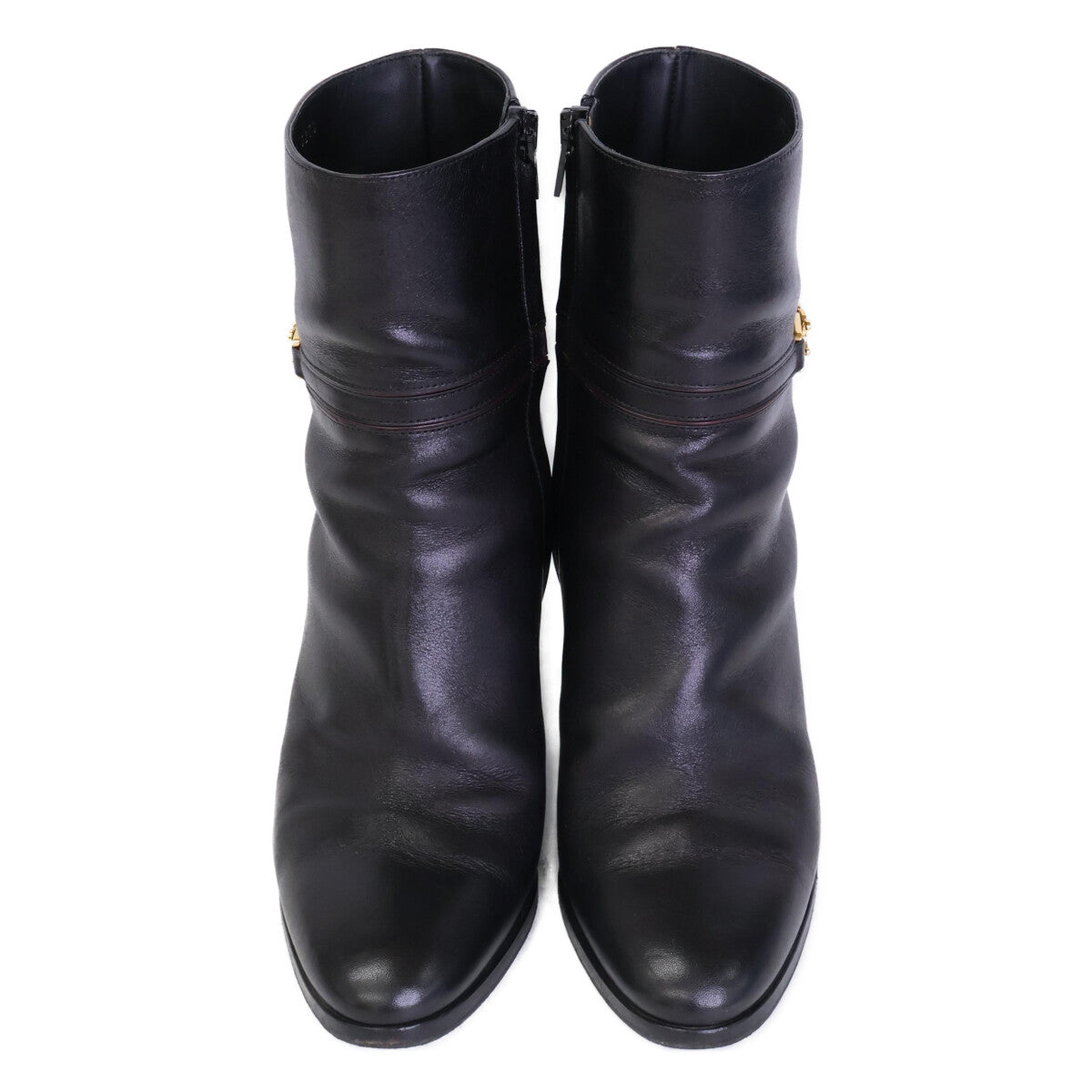 CELINE Celine Triomphe hardware Claude ankle boots/chunky-heel short boots shoes
