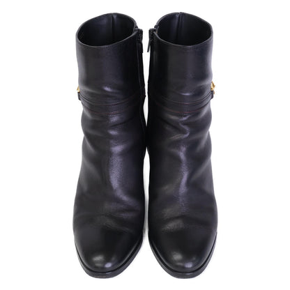 CELINE Celine Triomphe hardware Claude ankle boots/chunky-heel short boots shoes