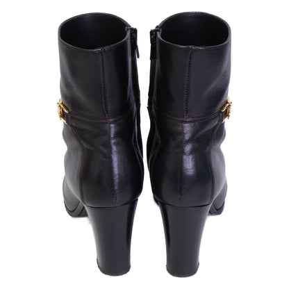 CELINE Celine Triomphe hardware Claude ankle boots/chunky-heel short boots shoes