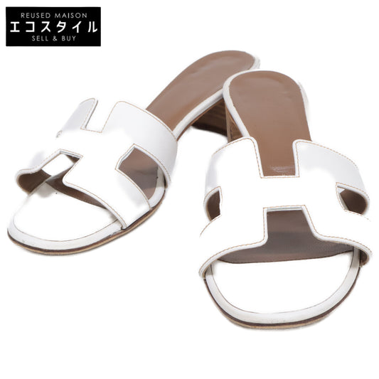 HERMES H071002Z OASIS Calfskin H-motif Heel Sandals/Shoes