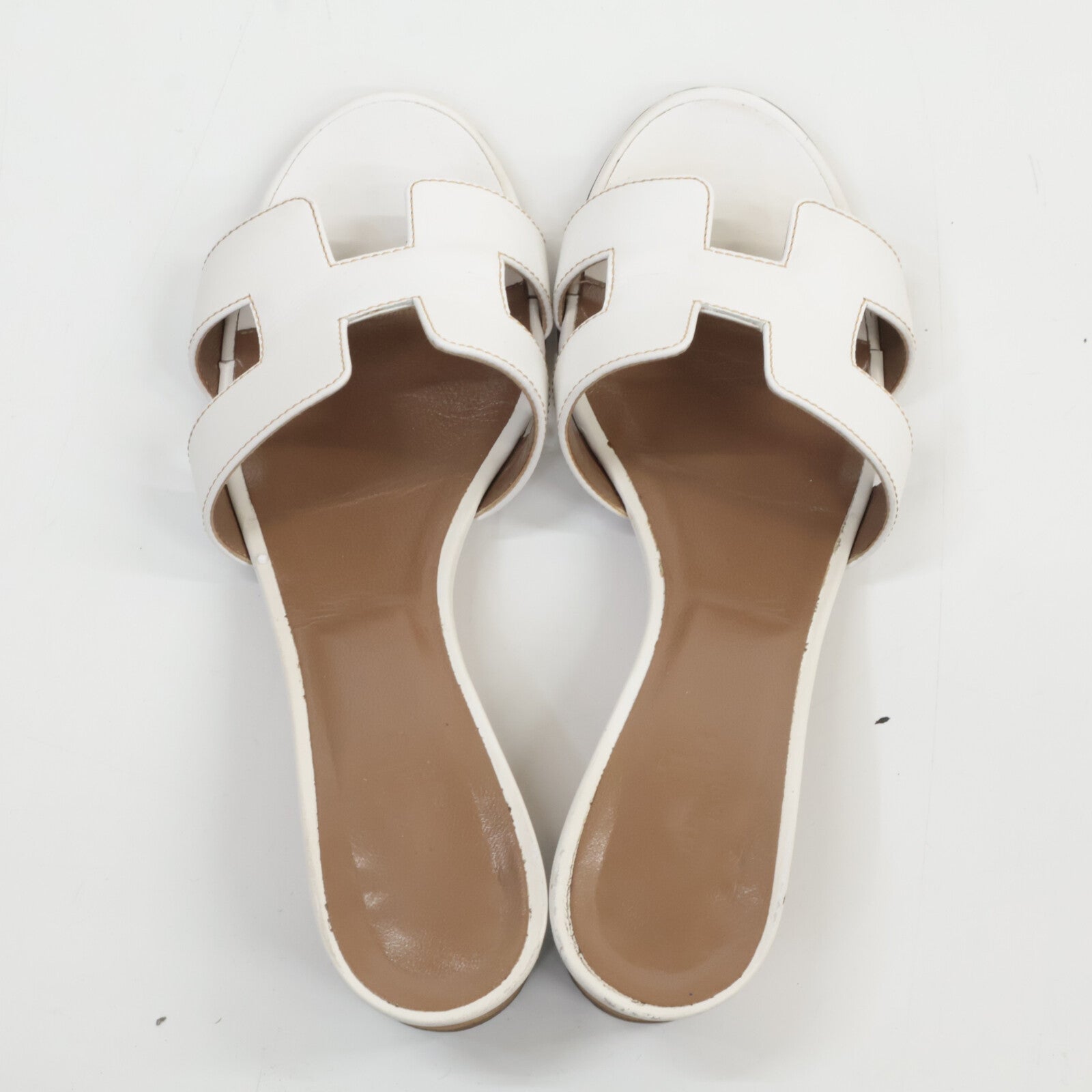 HERMES H071002Z OASIS Calfskin H-motif Heel Sandals/Shoes