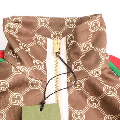 GUCCI 古驰 几乎全新 国内专柜正品 671495 双G互扣式标识 织带短款夹克 短款外套