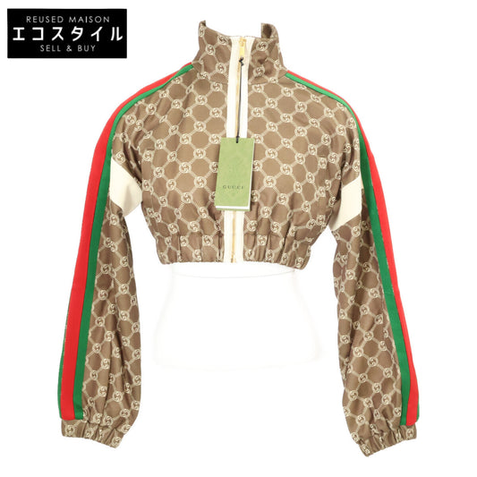 GUCCI グッチ 新品同様 国内正規 671495 インターロッキングG シェリーライン ショートブルゾン クロップド ジャケット