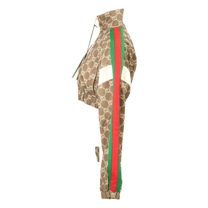 GUCCI 古驰 几乎全新 国内专柜正品 671495 双G互扣式标识 织带短款夹克 短款外套