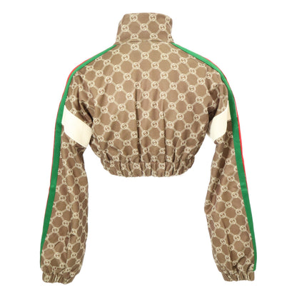 GUCCI 古驰 几乎全新 国内专柜正品 671495 双G互扣式标识 织带短款夹克 短款外套
