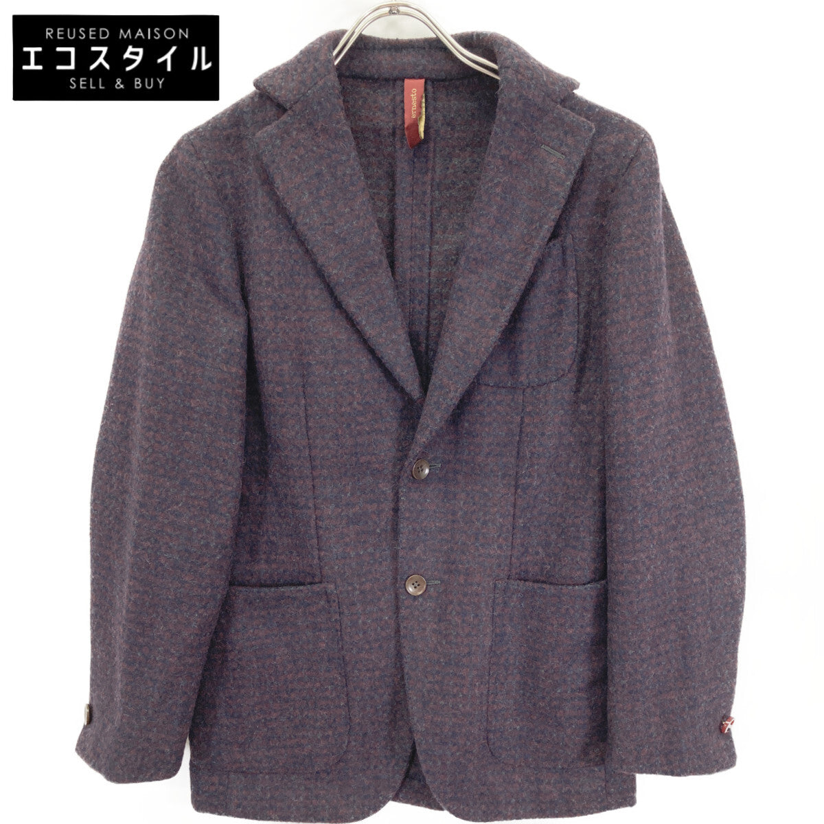 RED ALPACA WOOL 2B SINGLE JACKET Jacket 42 Men's