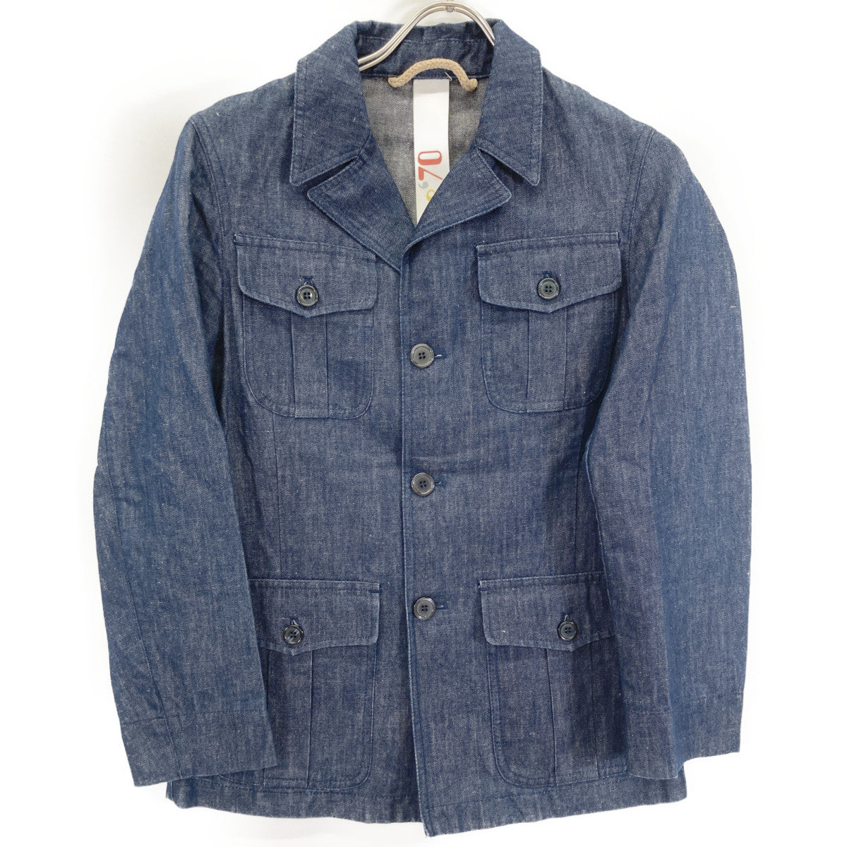 EQUIPE'70 EQUIPE'70 [Brilla Exclusive] 24-16-0224-874 Indigo Denim Safari Jacket Jacket 42 Men's