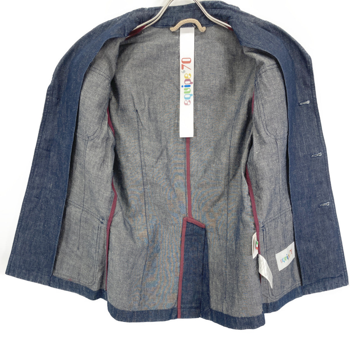 EQUIPE'70 EQUIPE'70 [Brilla Exclusive] 24-16-0224-874 Indigo Denim Safari Jacket Jacket 42 Men's