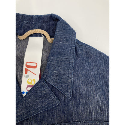 EQUIPE'70 EQUIPE'70 [Brilla Exclusive] 24-16-0224-874 Indigo Denim Safari Jacket Jacket 42 Men's