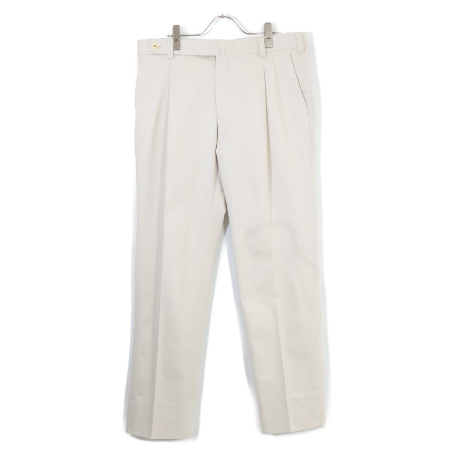 IGARASHI TROUSERS イガラシ トラウザーズ ライトベージュ コットン ワンタックチノスラックスパンツ ボトムス