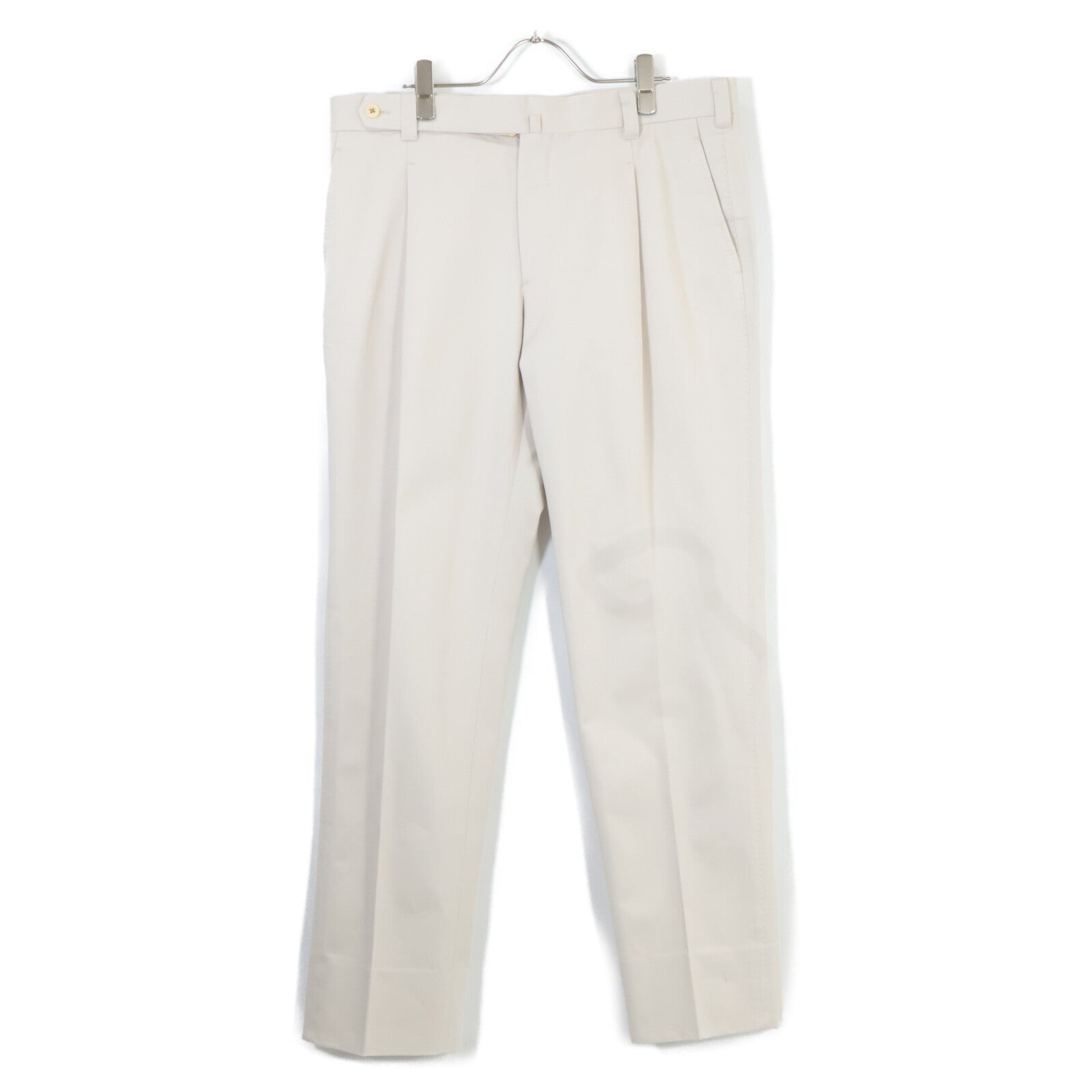 IGARASHI TROUSERS イガラシ トラウザーズ ライトベージュ コットン ワンタックチノスラックスパンツ ボトムス