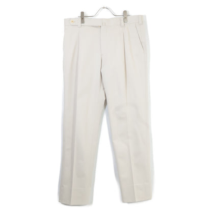 IGARASHI TROUSERS イガラシ トラウザーズ ライトベージュ コットン ワンタックチノスラックスパンツ ボトムス
