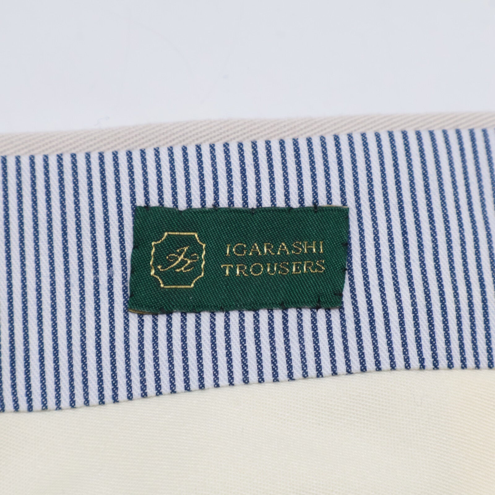 IGARASHI TROUSERS イガラシ トラウザーズ ライトベージュ コットン ワンタックチノスラックスパンツ ボトムス