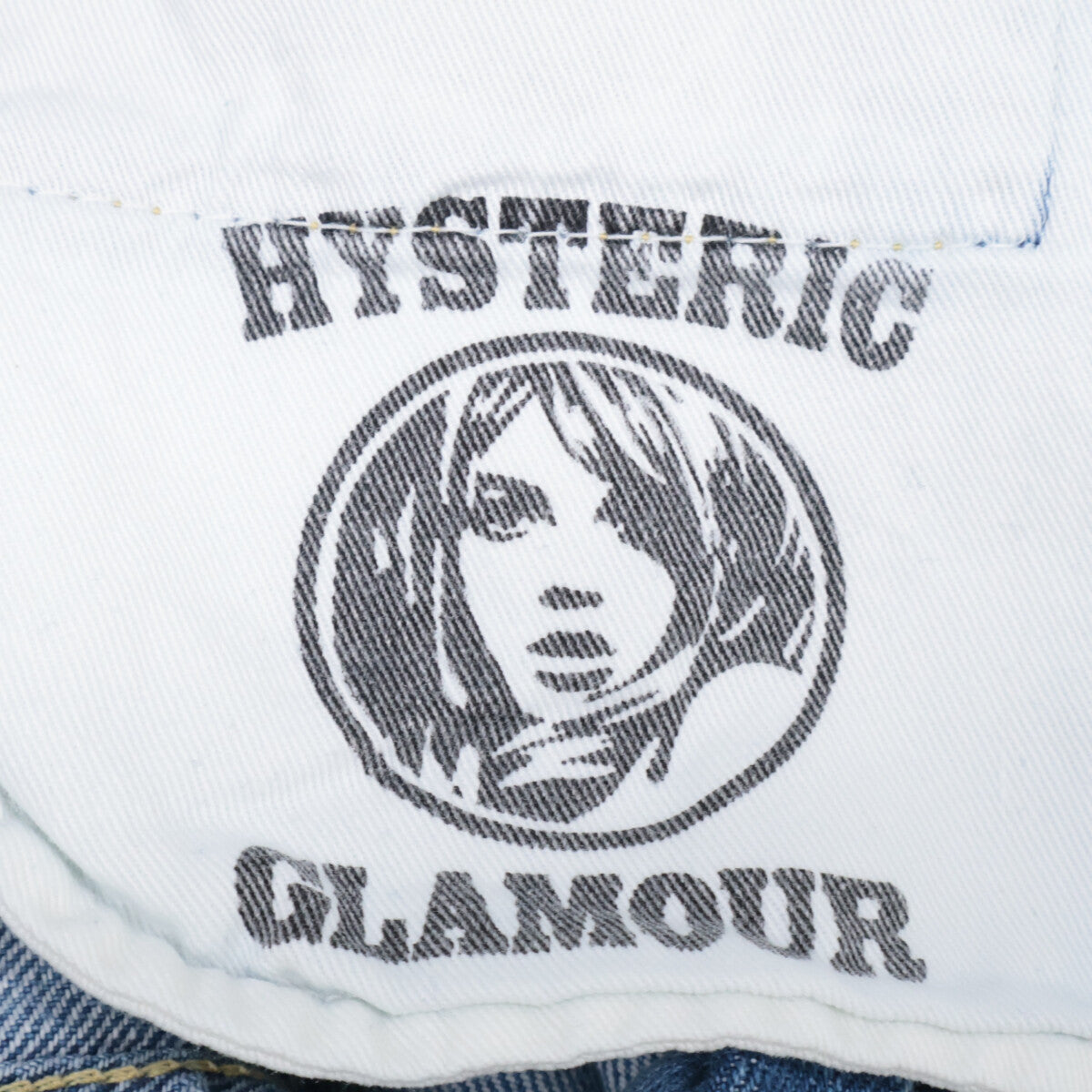 HYSTERIC GLAMOUR HYSTERIC GLAMOUR 01183AP12 深蓝色 做旧 ZIP 腰带锥形牛仔裤 下装