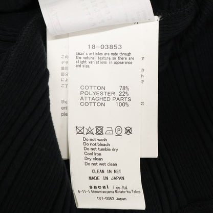 sacai sacai 18-03853 网纱拼接 无袖T恤/上衣