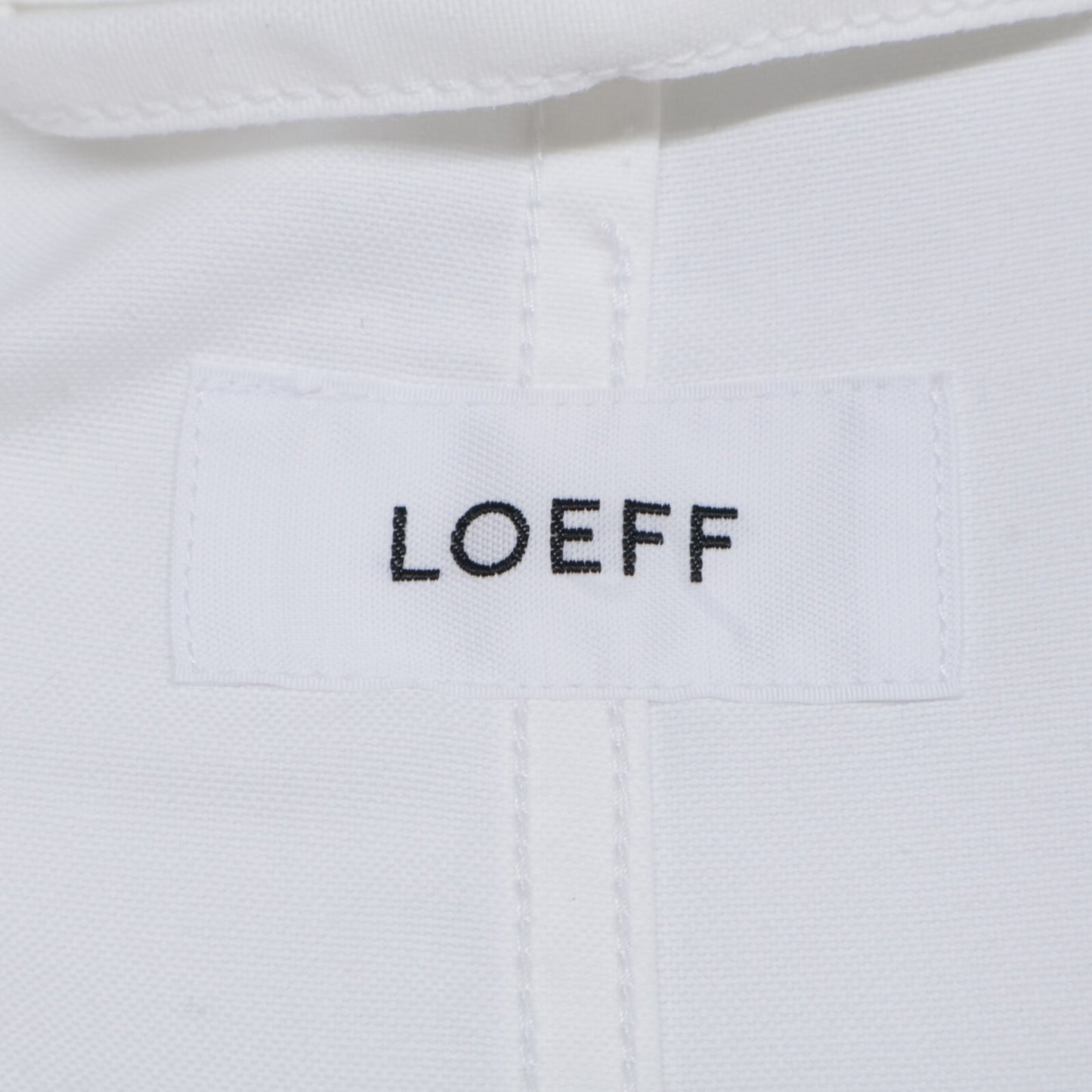 LOEFF ロエフ 8886-243-0034 ホワイト TCオックスコットン ミリタリースタンドカラーコート/モッズコート コート