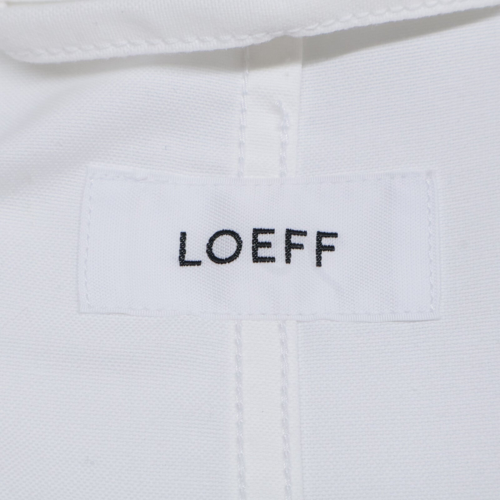 LOEFF ロエフ 8886-243-0034 ホワイト TCオックスコットン ミリタリースタンドカラーコート/モッズコート コート