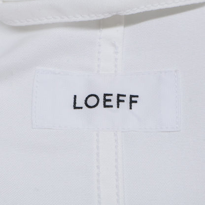LOEFF ロエフ 8886-243-0034 ホワイト TCオックスコットン ミリタリースタンドカラーコート/モッズコート コート