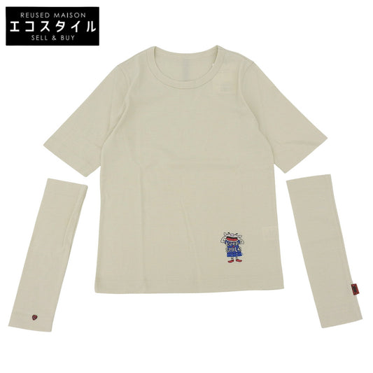 OLLEBOREBLA アルベロベロ 新品同様 コットン ぶたさん クルーネックTシャツ トップス レディース ベージュ M 132813 トップス