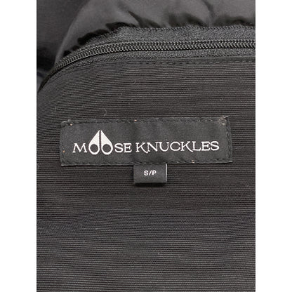 MOOSE KNUCKLES ムースナックルズ ブラック LITTLE RAPIDS BOMBER ファー付きフーデットダウンジャケット ジャケット