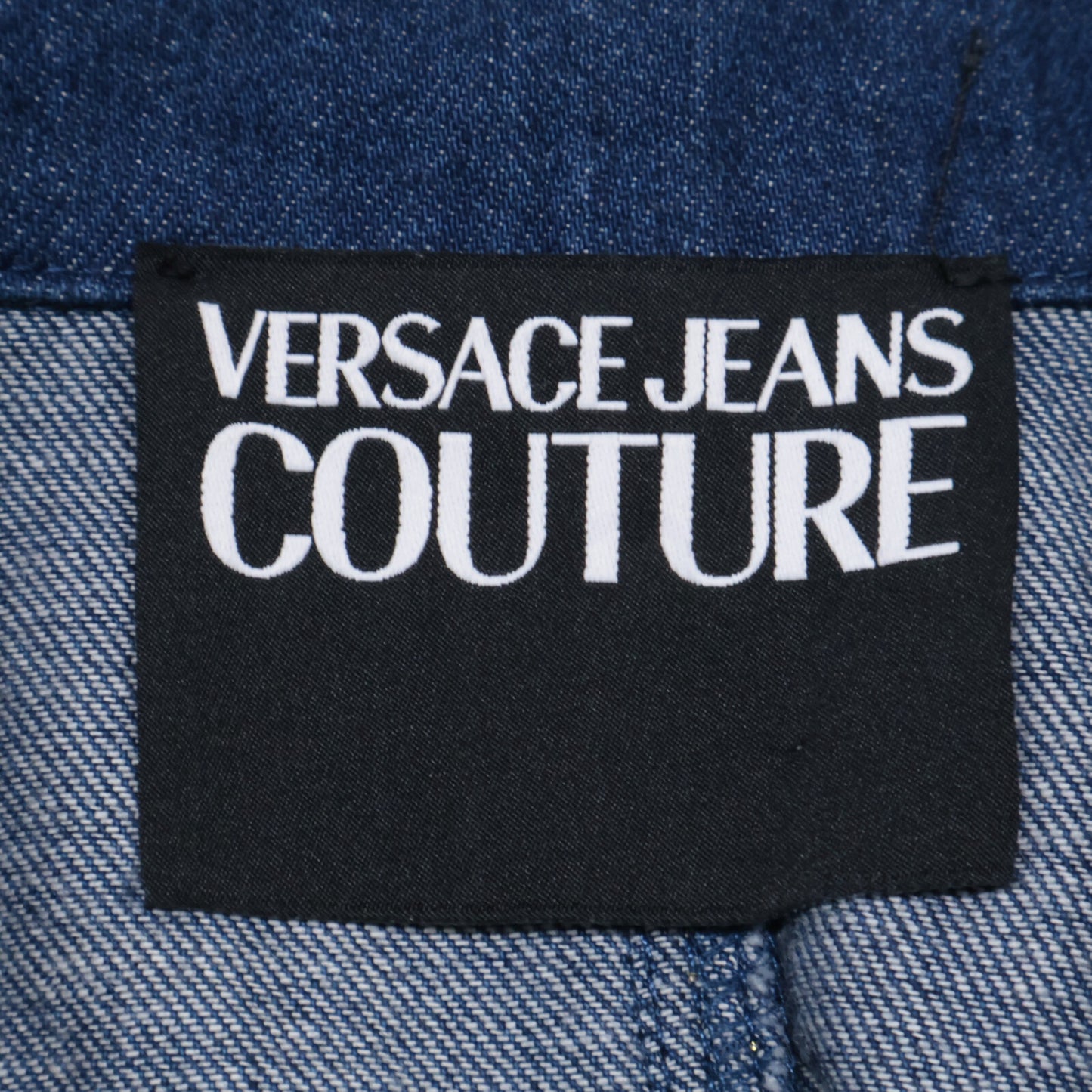 Versace Jeans ヴェルサーチジーンズ 71HAL56I インディゴ 金ボタンショートスリーブデニムシャツ ジャケット