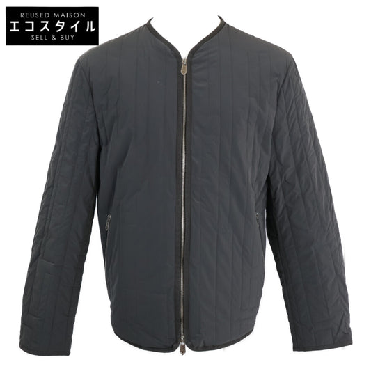 HERMES エルメス 【美品/国内正規/22SS】ナイロン Hモチーフ W-ZIP ノーカラー キルティング ジャケット
