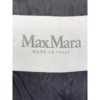 Max Mara Brown×Black Alpaca Wool Border Jaggy Coat Coat