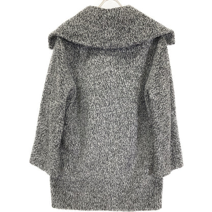 Gray Alpaca Wool Jaggy Medium Coat Coat 40 Ladies